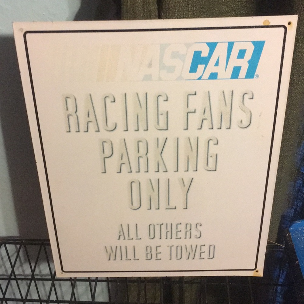 Vintage nascar sign